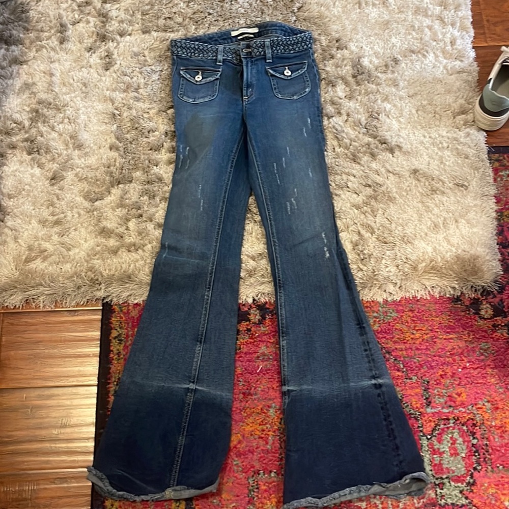 Wide leg mid rise tulrosa jeans